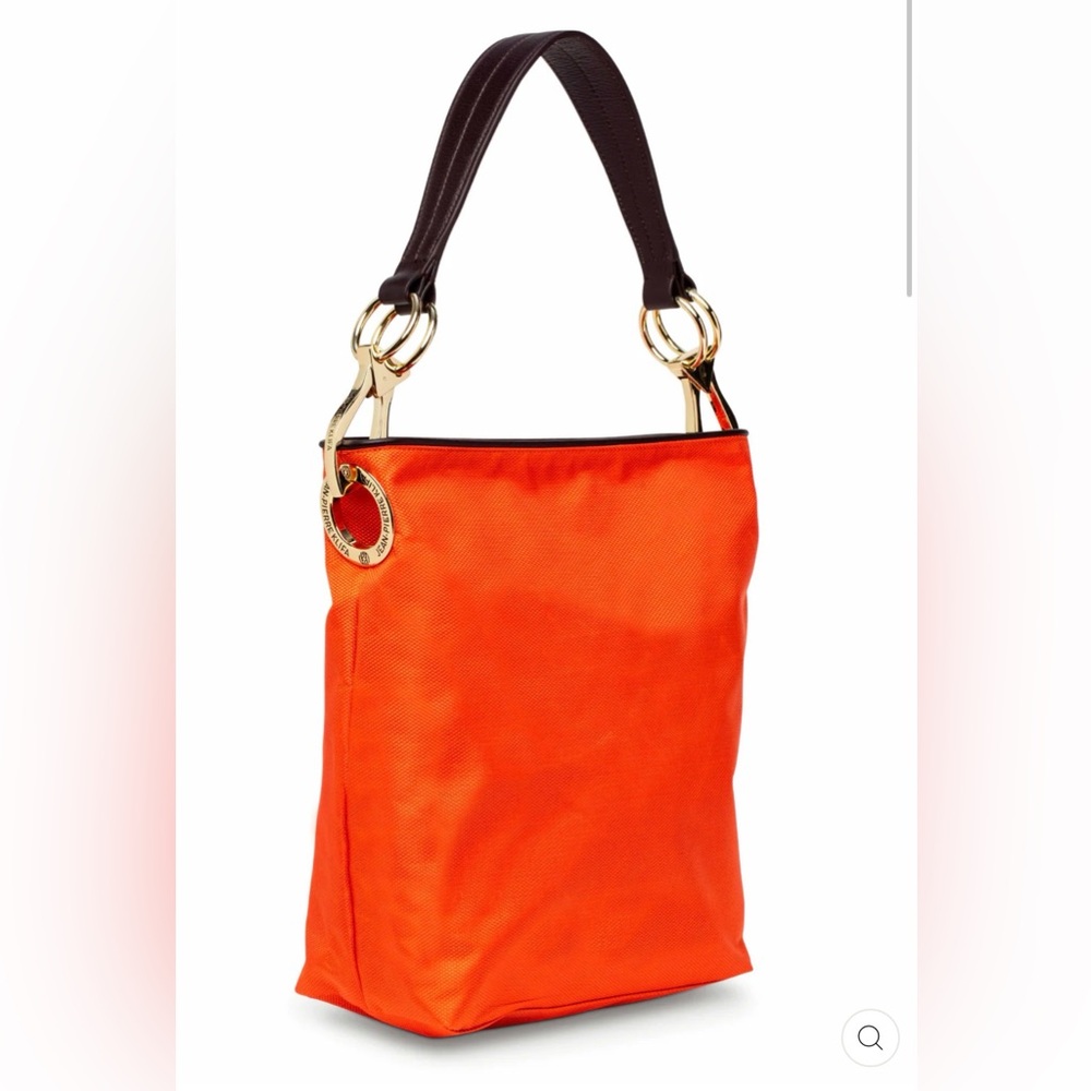 JPK Paris Bag - Orange Nylon Shoulder Bag with Gold Details